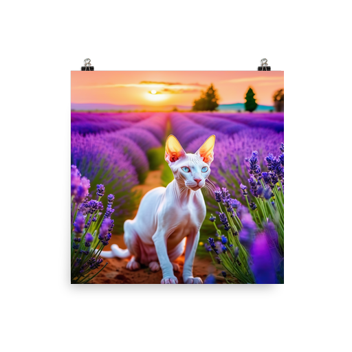 PugMug Custom White Sphynx Cat Poster