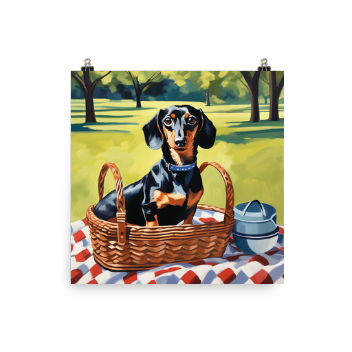 PugMug Custom Tan Dachshund Poster