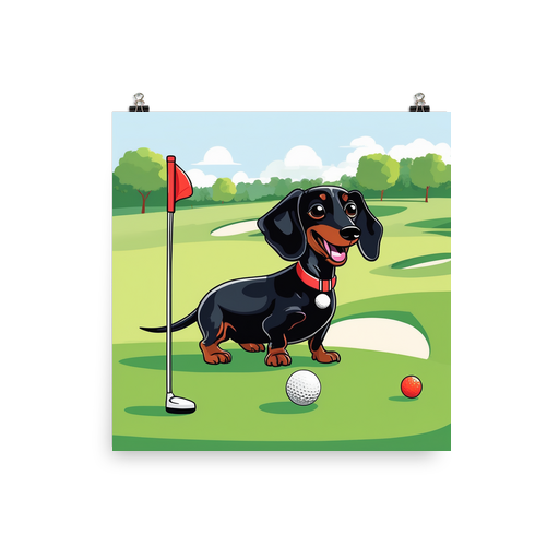 PugMug Custom Black Dachshund Poster