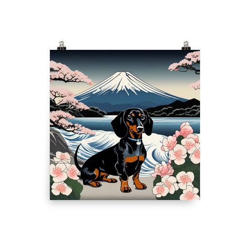 PugMug Custom Black Dachshund Poster