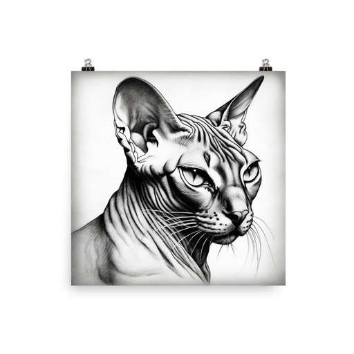 PugMug Custom Tabby Sphynx Cat Poster