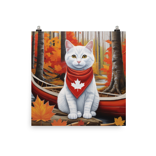 PugMug Custom White Companion Cat Poster