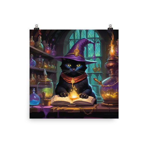 PugMug Custom Black Exotic Cat Poster