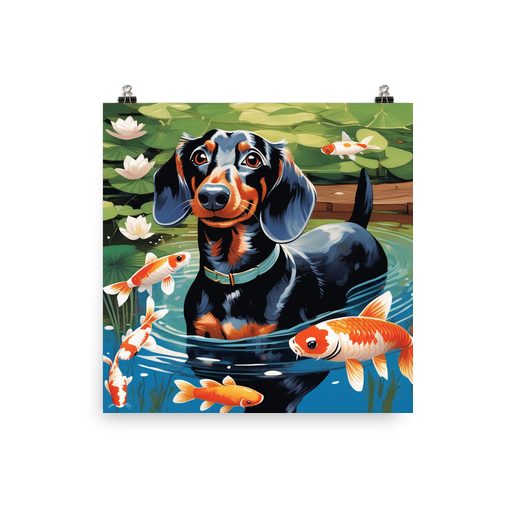 PugMug Custom Black Dachshund Poster