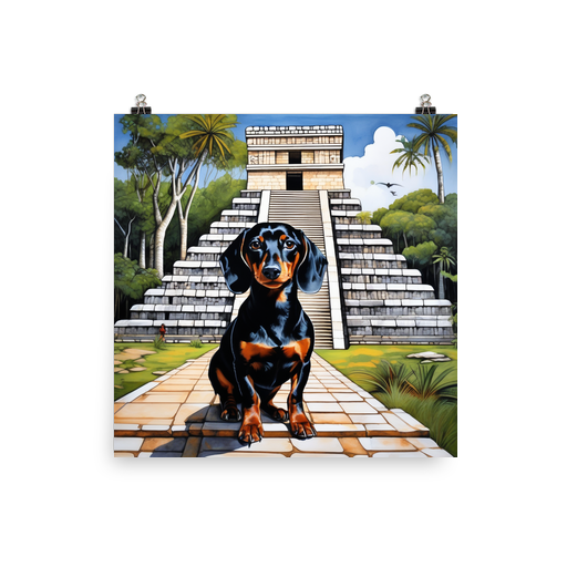 PugMug Custom Black Dachshund Poster