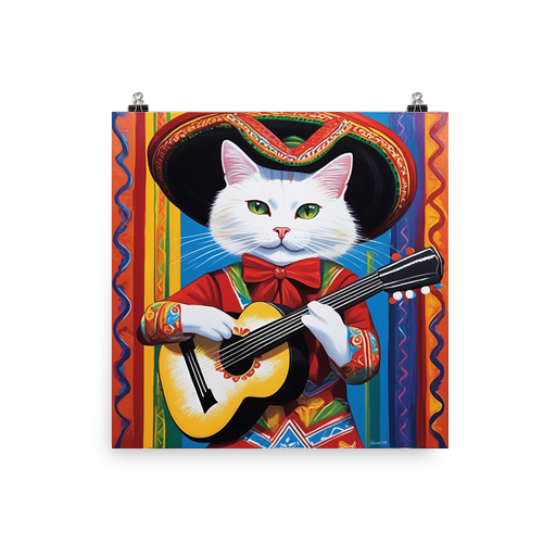 PugMug Custom White Companion Cat Poster