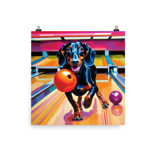 PugMug Custom Black Dachshund Poster