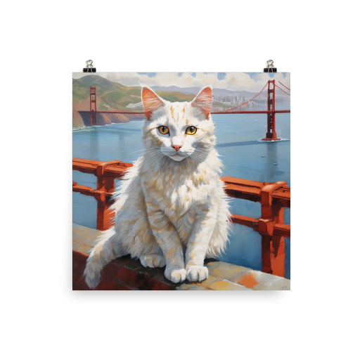 PugMug Custom White Companion Cat Poster