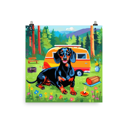 PugMug Custom Black Dachshund Poster