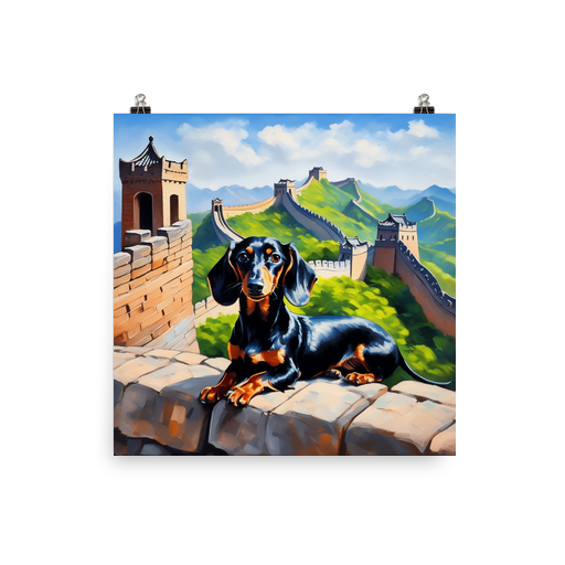 PugMug Custom Black Dachshund Poster