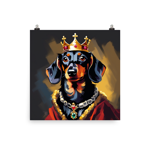 PugMug Custom Black Dachshund Poster