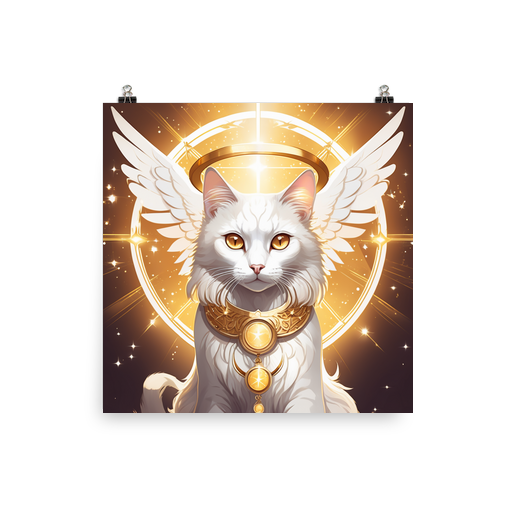 PugMug Custom White Companion Cat Poster