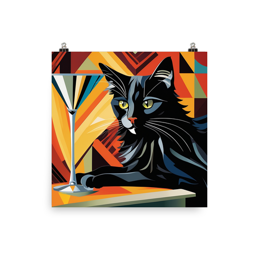 PugMug Custom Black Maine Coon Cat Poster