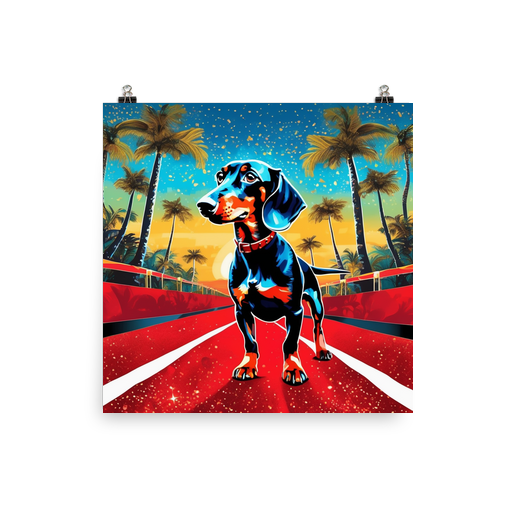 PugMug Custom Black Dachshund Poster