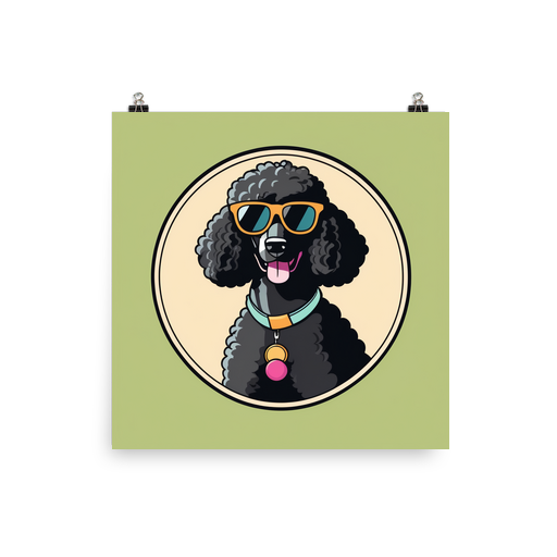 PugMug Custom Black Poodle Poster