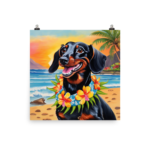 PugMug Custom Black Dachshund Poster