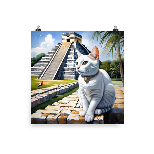 PugMug Custom White Companion Cat Poster