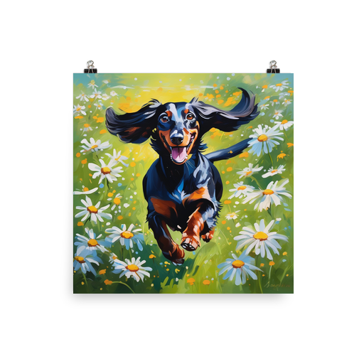 PugMug Custom Black Dachshund Poster