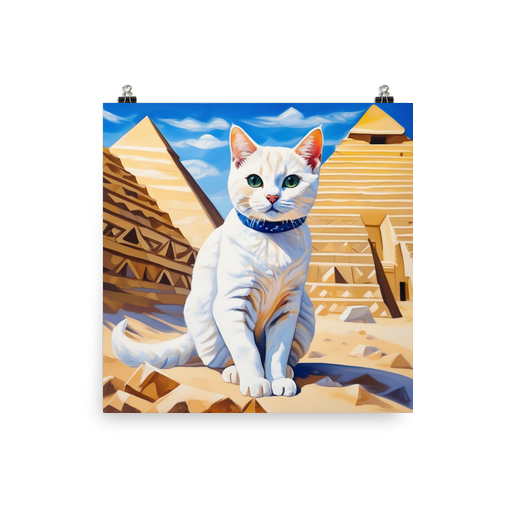 PugMug Custom White British Shorthair Cat Poster
