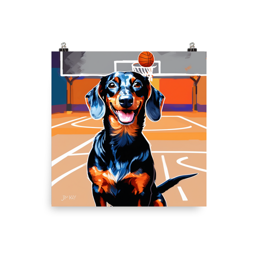 PugMug Custom Black Dachshund Poster