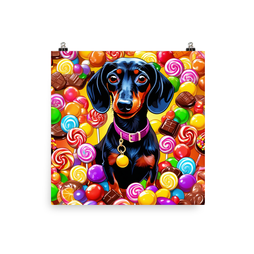 PugMug Custom Black Dachshund Poster