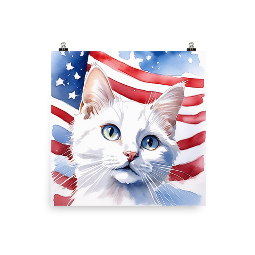 PugMug Custom White Companion Cat Poster