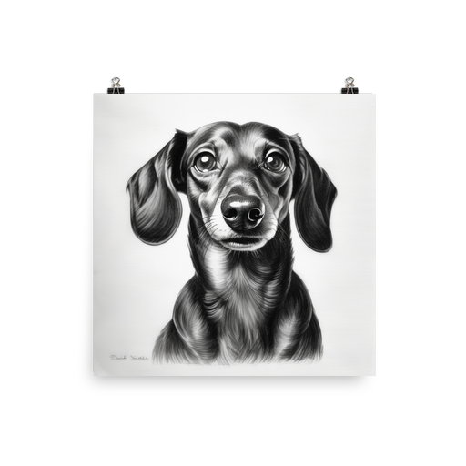 PugMug Custom Black Dachshund Poster