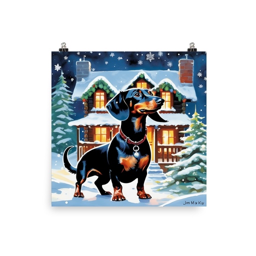 PugMug Custom Black Dachshund Poster