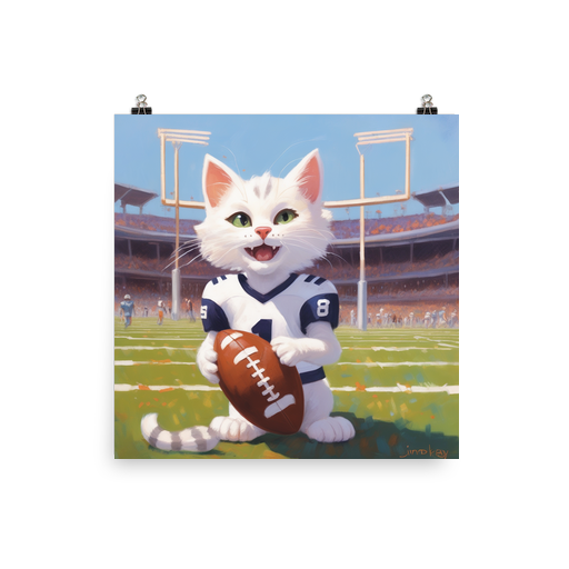 PugMug Custom White Companion Cat Poster