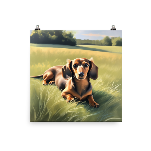 PugMug Custom Tan Dachshund Poster