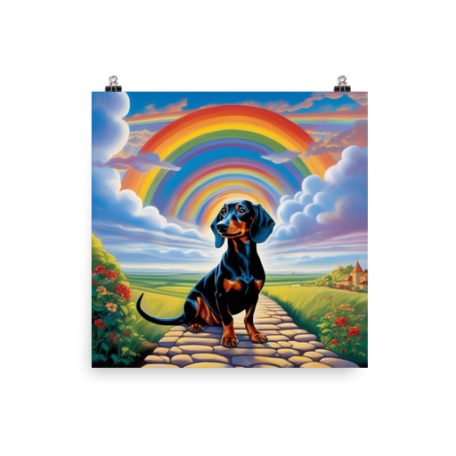 PugMug Custom Black Dachshund Poster