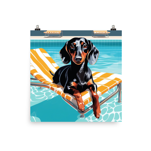PugMug Custom Black Dachshund Poster