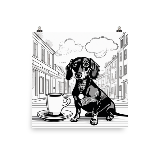 PugMug Custom Black Dachshund Poster