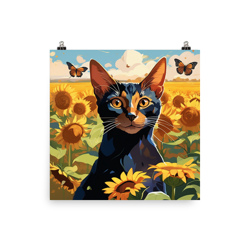 PugMug Custom Black Abyssinian Cat Poster