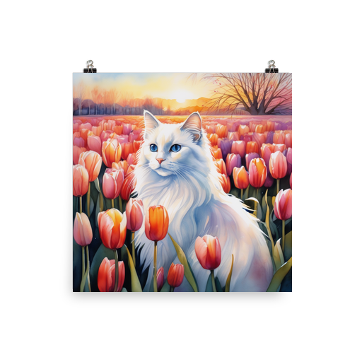 PugMug Custom White Ragdoll Cat Poster
