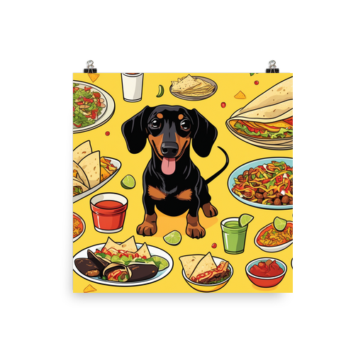 PugMug Custom Black Dachshund Poster