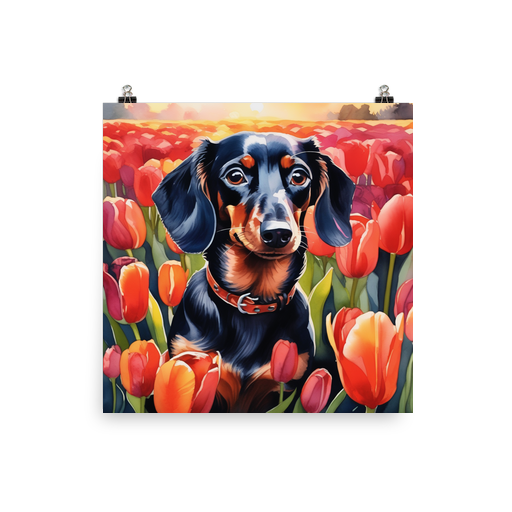 PugMug Custom Black Dachshund Poster