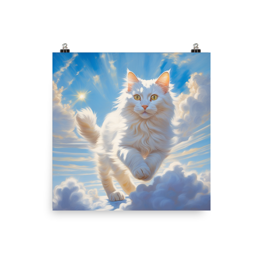 PugMug Custom White Companion Cat Poster
