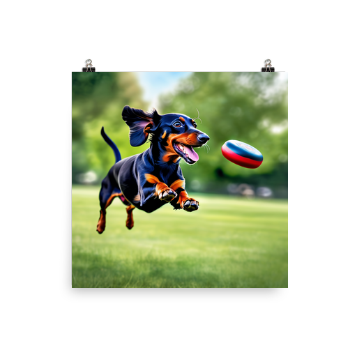 PugMug Custom Black Dachshund Poster