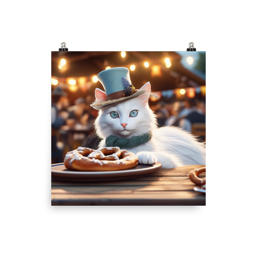 PugMug Custom White Companion Cat Poster