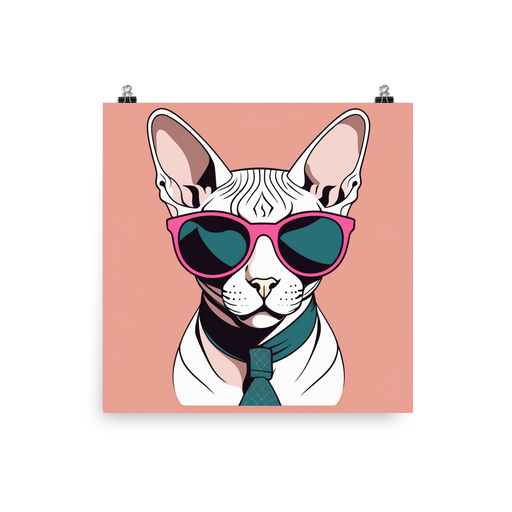 PugMug Custom White Sphynx Cat Poster