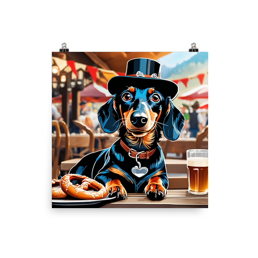 PugMug Custom Black Dachshund Poster