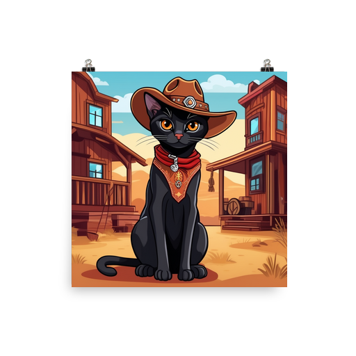 PugMug Custom Black Abyssinian Cat Poster