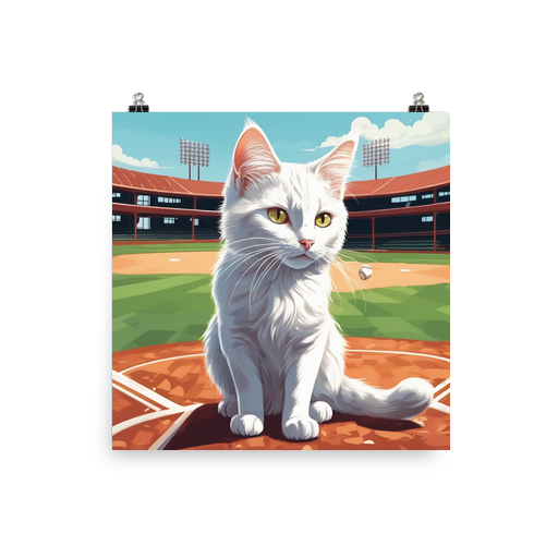 PugMug Custom White Companion Cat Poster