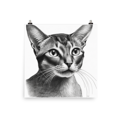 PugMug Custom Tabby Abyssinian Cat Poster