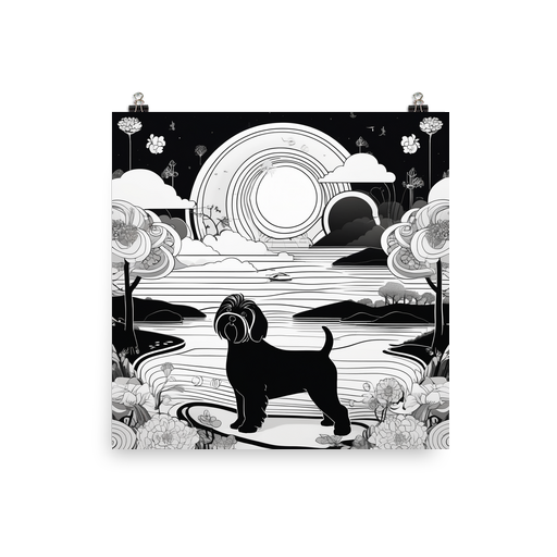 PugMug Custom Black-and-white Havanese Dog Poster