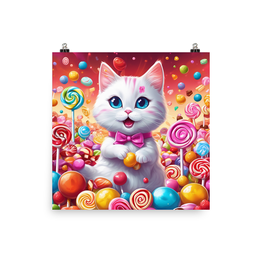 PugMug Custom White Companion Cat Poster