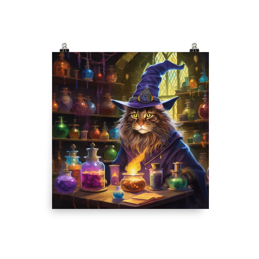 PugMug Custom Tabby Maine Coon Cat Poster