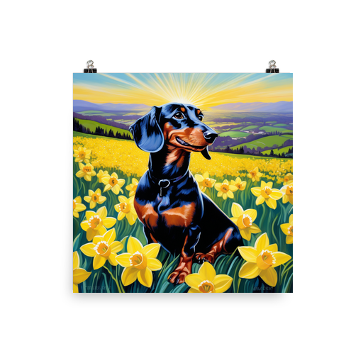 PugMug Custom Black Dachshund Poster