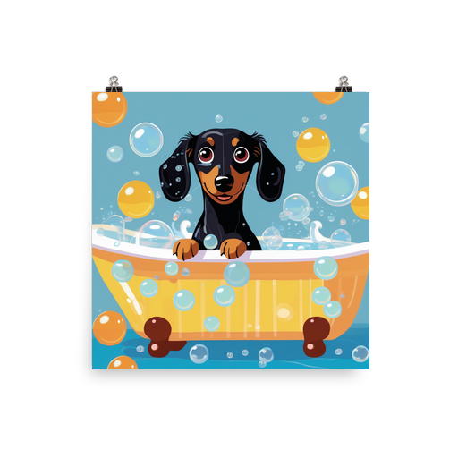 PugMug Custom Black Dachshund Poster